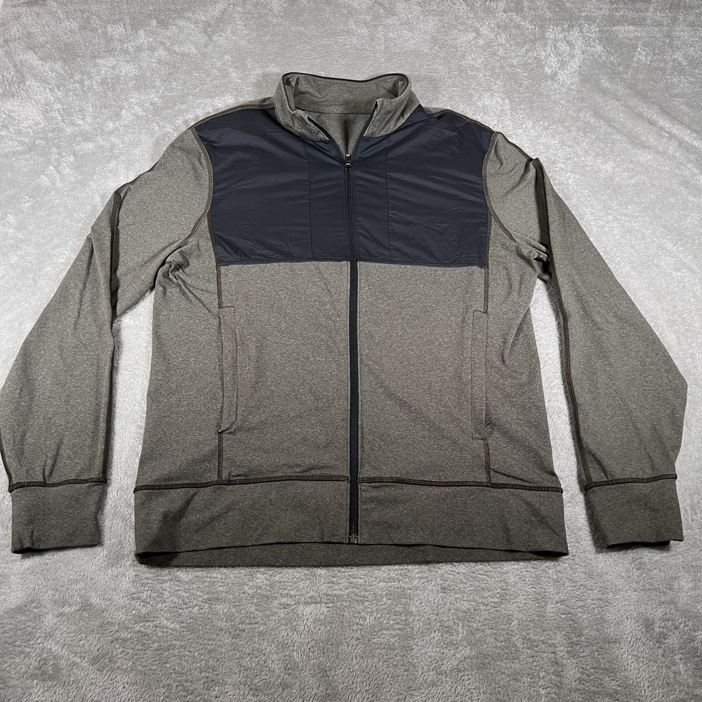 Lululemon Post Session Jacket Mens Large Heathered Deep Camo Full Zip Track